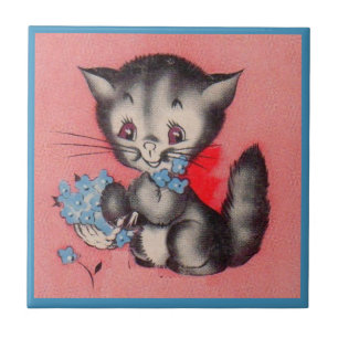 sweet kitty cat tile