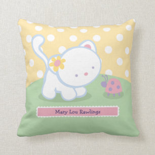 Sweet Kitty Kids Throw Pillows