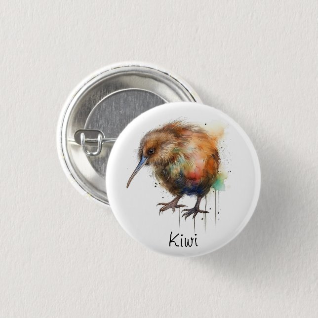 Sweet Kiwi, custom 1 Inch Round Button (Front & Back)