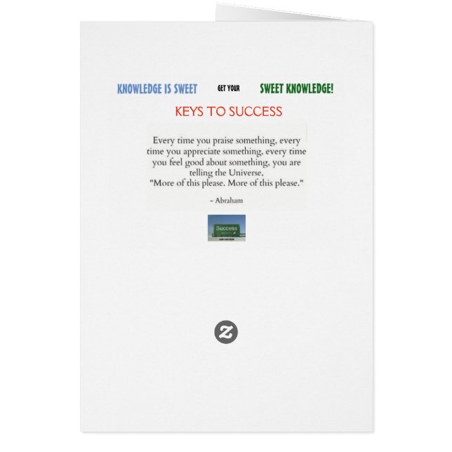 SWEET KNOWLEDGE CARD (Back)
