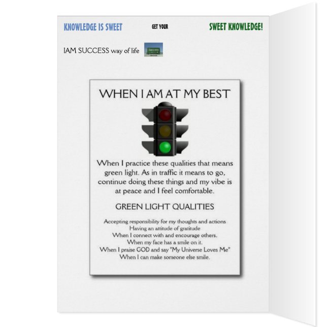 SWEET KNOWLEDGE CARD #3 (Inside (Left))