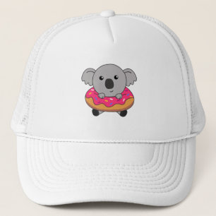 Sweet Koala Koalas Loaf Doughnut Sprinkles Pink Trucker Hat