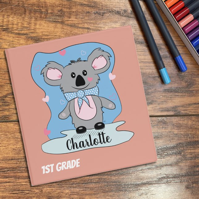 Sweet koala | Polka dots | Kid School Binder (Creator Uploaded)
