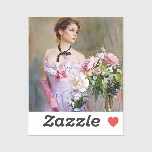 Sweet Lady Custom-Cut Vinyl Sticker (Sheet)