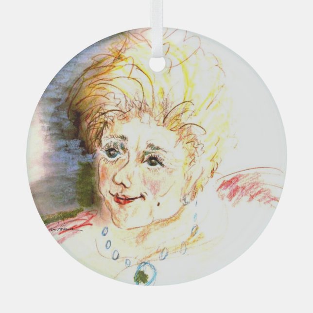 Sweet Lady Glass Ornament (Front)