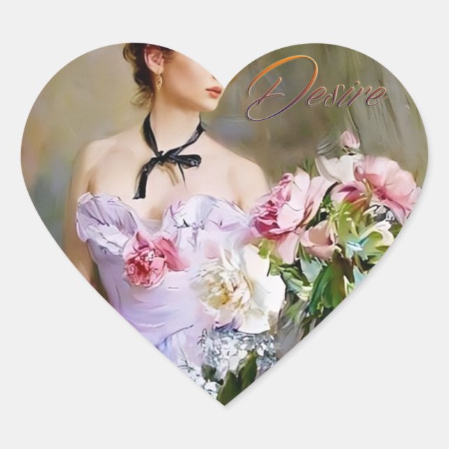 Sweet Lady Heart Stickers (Front)