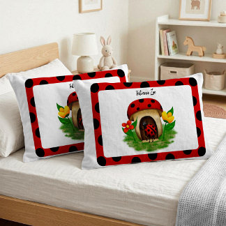 Sweet Ladybug Friend Standard Pillowcase Pair