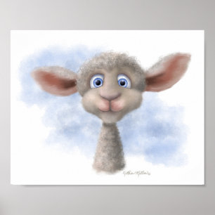 Sweet lamb Cartoon Poster