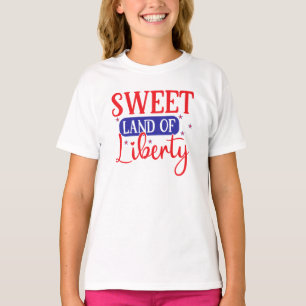 Sweet Land of Liberty 4 juillet T-shirt pour enfan