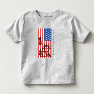 Sweet land of liberty, American flag ,4th of July  Toddler T-shirt