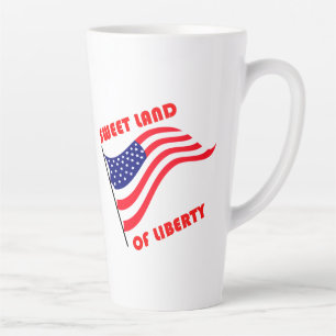 Sweet land of liberty latte mug