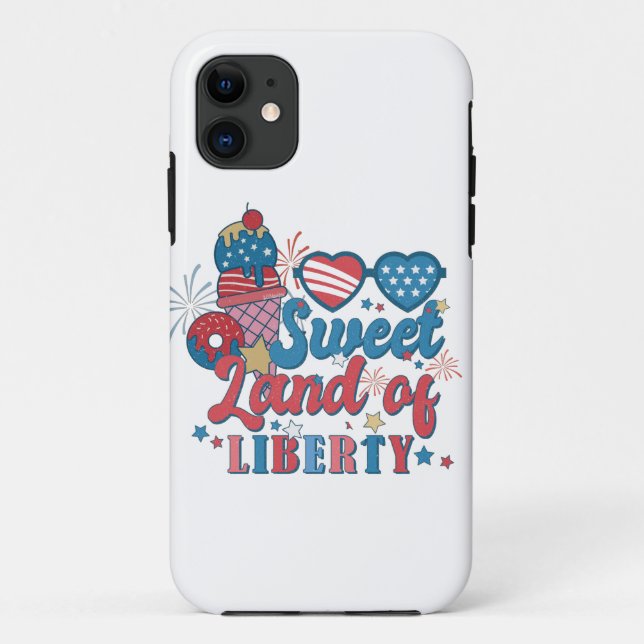 SWEET LAND OF LIBERTY patriotic                    Case-Mate iPhone Case (Back)
