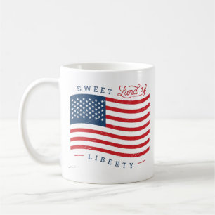 Sweet Land of Liberty Patriotic Coffee Mug