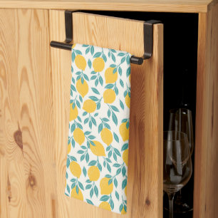 Sweet Lemon Branches Pattern Kitchen Towel