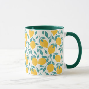 Sweet Lemon Branches Pattern Mug
