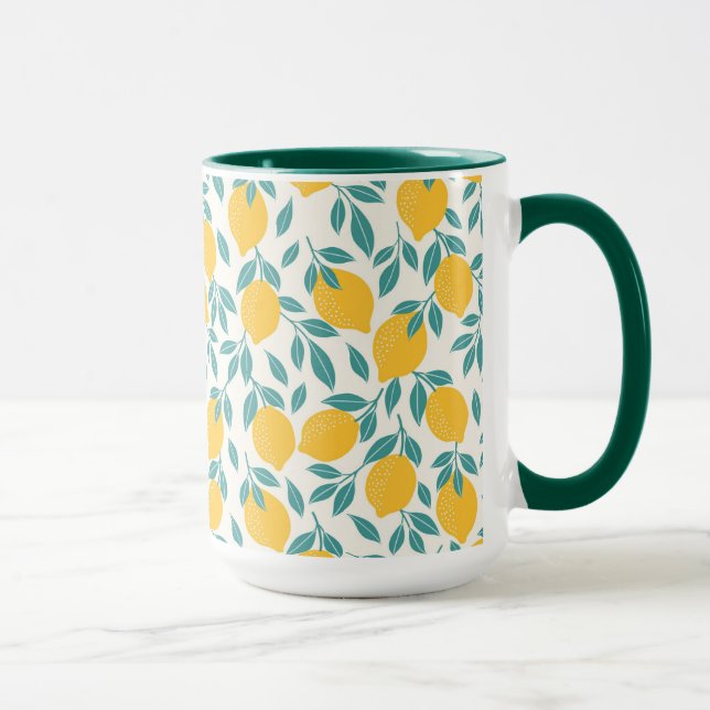 Sweet Lemon Branches Pattern Mug (Right)