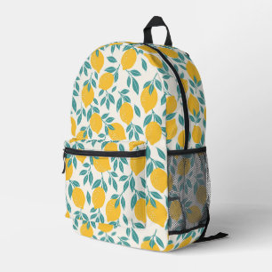 Sweet Lemon Branches Pattern Printed Backpack