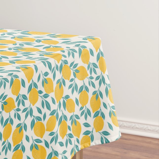 Sweet Lemon Branches Pattern Tablecloth (In Situ)