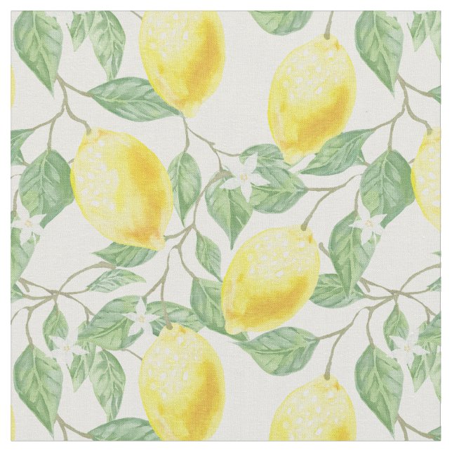 Sweet Lemons Fabric (Close Up)