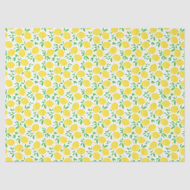Sweet Lemons Leaf Pattern Tissue Paper (Front)
