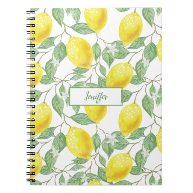 Sweet lemons yellow summer.                      notebook (Front)