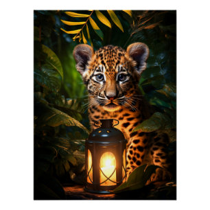 Sweet leopard child poster