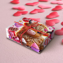 Sweet Like Candy Highland Cow Valentines