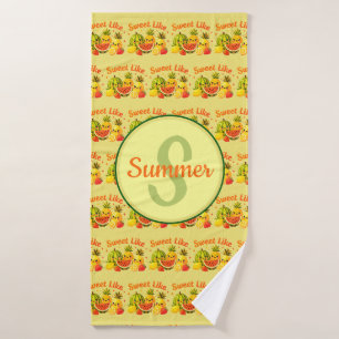 Sweet Like Summer Cute Kawaii Fruit Custom Fruit Bath Towel