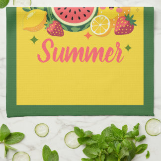 Sweet Like Summer Watermelon Strawberry pineapple Kitchen Towel