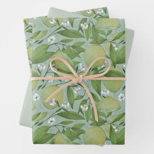 Sweet lime pattern wrapping paper