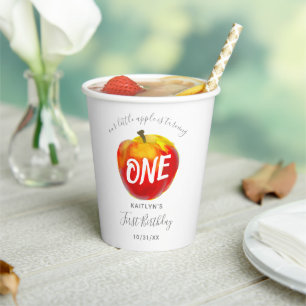 Sweet Little Apple 1st Birthday Paper Cups