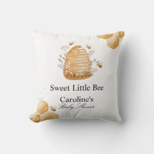 Sweet Little Bee Baby shower Coussin décoratif