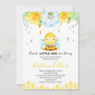Sweet Little Bee Baby Shower Invitation