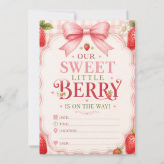 Sweet Little Berry Baby Shower Invitation – Strawb