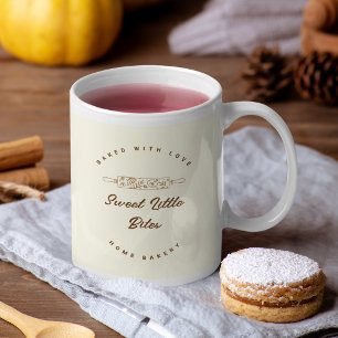 Sweet Little Bites Bakery Business Baked with love Coffee Mug