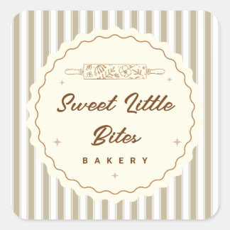 Sweet Little Bites Small Bakery Logo Sticker