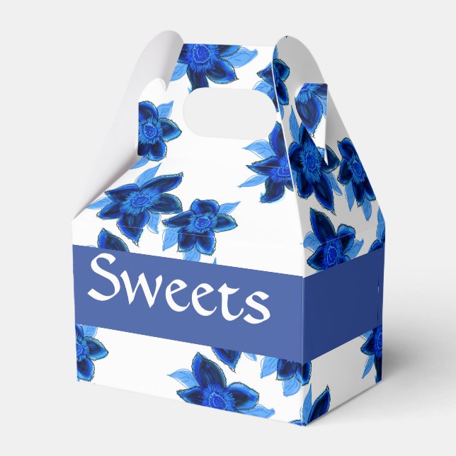 Sweet Little Blue Flowered Box (Back Side)