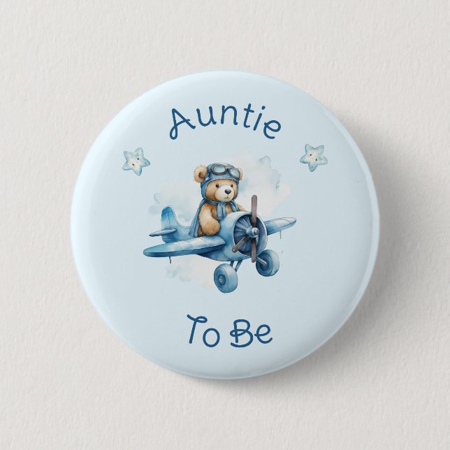 Sweet Little Boy on the Way Baby Shower 2 Inch Round Button (Front)