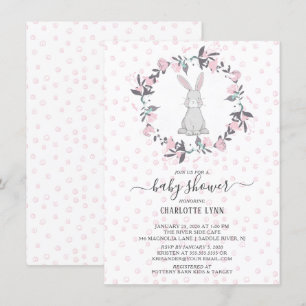 Sweet Little Bunny Baby Shower Invitation