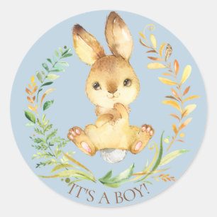 Sweet Little Bunny It' a Boy Favour Sticker