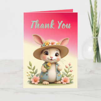 Sweet Little Bunny Thank You Card