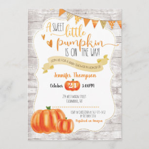 Sweet Little Citrouille Baby shower Invitation