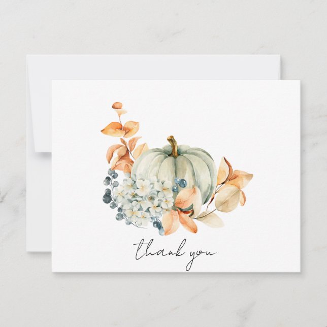 Sweet Little Citrouille Baby shower Merci Note (Devant)