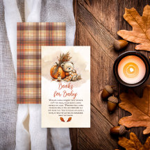 Sweet Little Cub Baby Shower Books for Baby Card