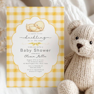 Sweet Little Duckling Baby Shower Invitation