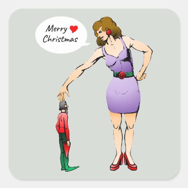 Sweet Little Elf  Square Sticker (Front)