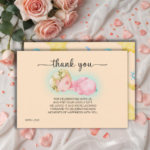 Sweet Little Girl Baby shower Carte de remerciemen
