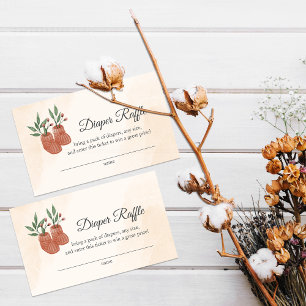 Sweet Little Girl Boho Clothes Diaper Raffle Enclosure Card