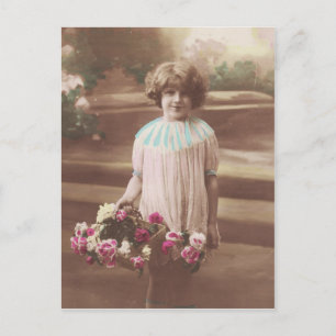 Sweet Little Girl Portrait des années 1910 carte p