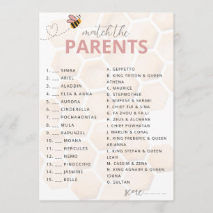 Sweet Little Honey Baby Shower Parent Game Card